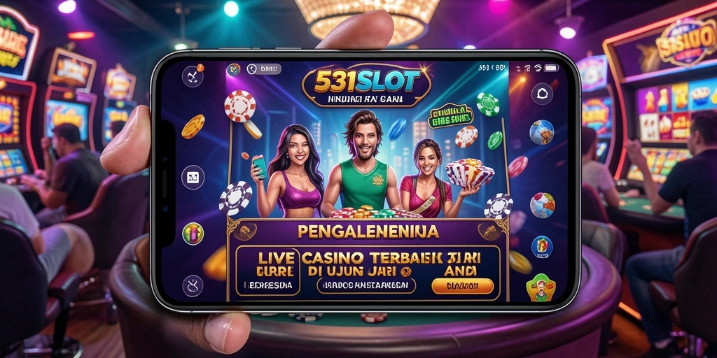 Tampilan gameplay Live Casino di aplikasi 531SLOT yang mengasyikkan.
