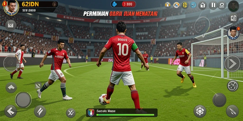 Tampilan gameplay memukau dari aplikasi 62IDN yang menampilkan berbagai olahraga.
