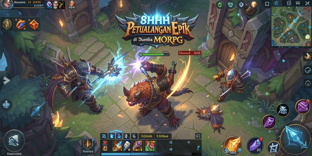 Tampilan gameplay menarik di dunia MMORPG 8HHH.