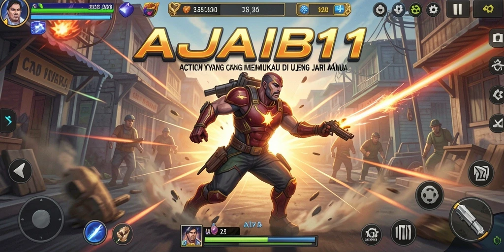 Tampilan gameplay AJAIB11 yang intens dan mendebarkan.