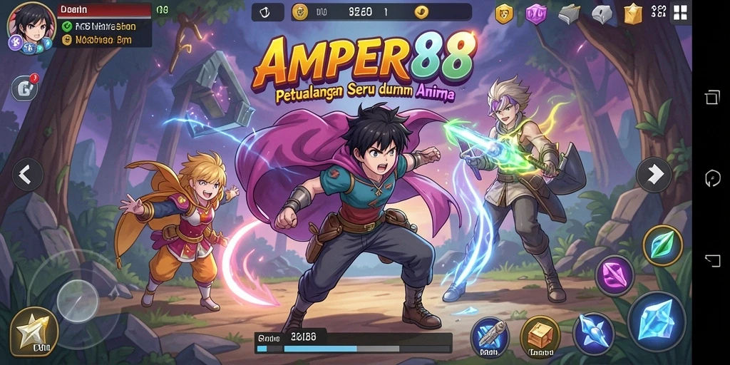 Tampilan menarik dari gameplay AMPER88 yang penuh aksi.