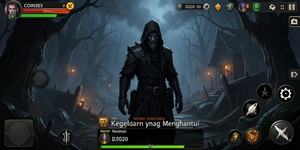 Tampilan gameplay menegangkan dan atmosfer mencekam COIN303.