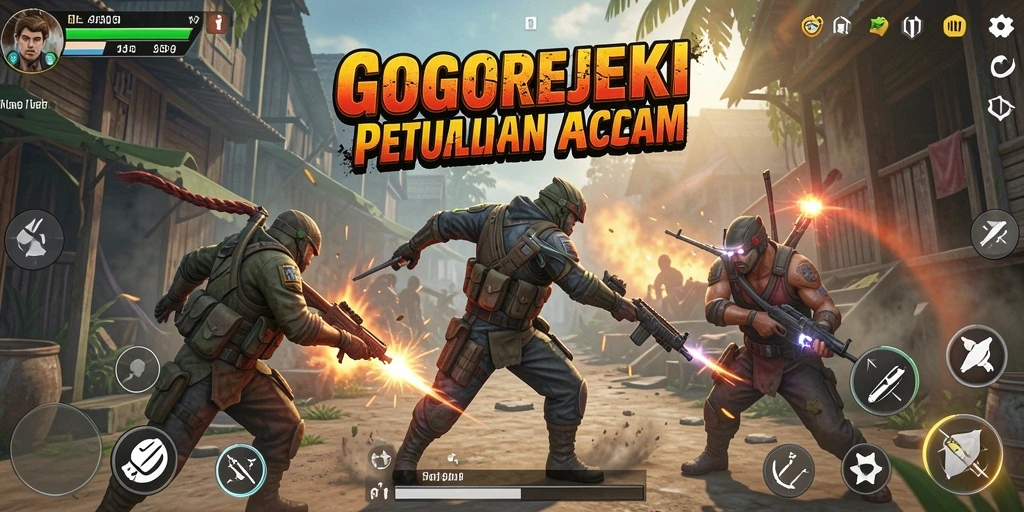Tampilan aksi seru dalam permainan GOGOREJEKI.