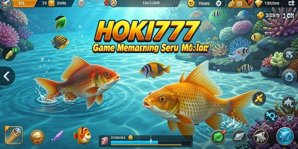 Screenshot gameplay HOKI777 menampilkan keseruan memancing ikan.