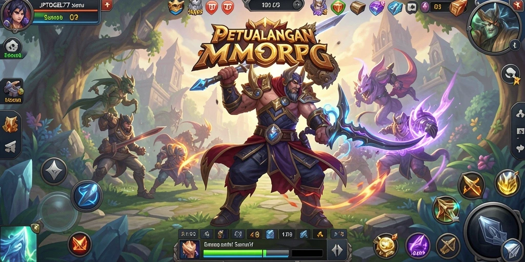 Tampilan gameplay seru di dunia <strong>JPTOGEL77</strong>, penuh petualangan dan pertempuran.