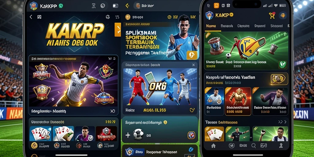Tampilan gameplay taruhan olahraga di aplikasi KAKRP.
