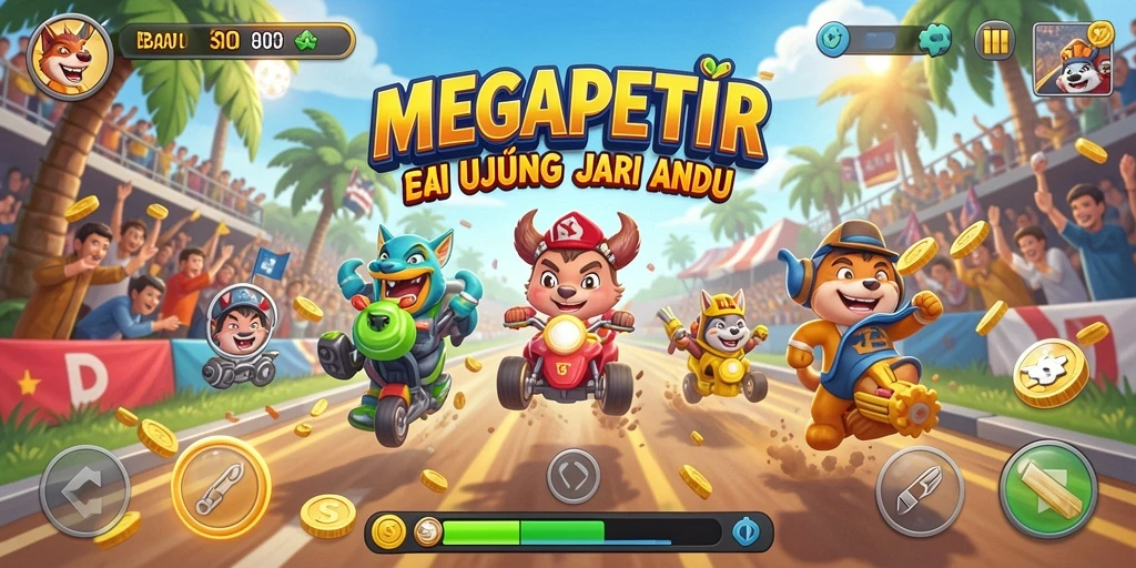 Gameplay menegangkan dalam balapan cepat di MEGAPETIR.