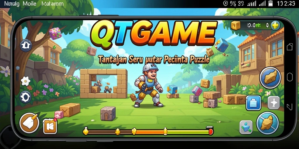 Tampilan gameplay QTGAME yang menantang dan menarik.