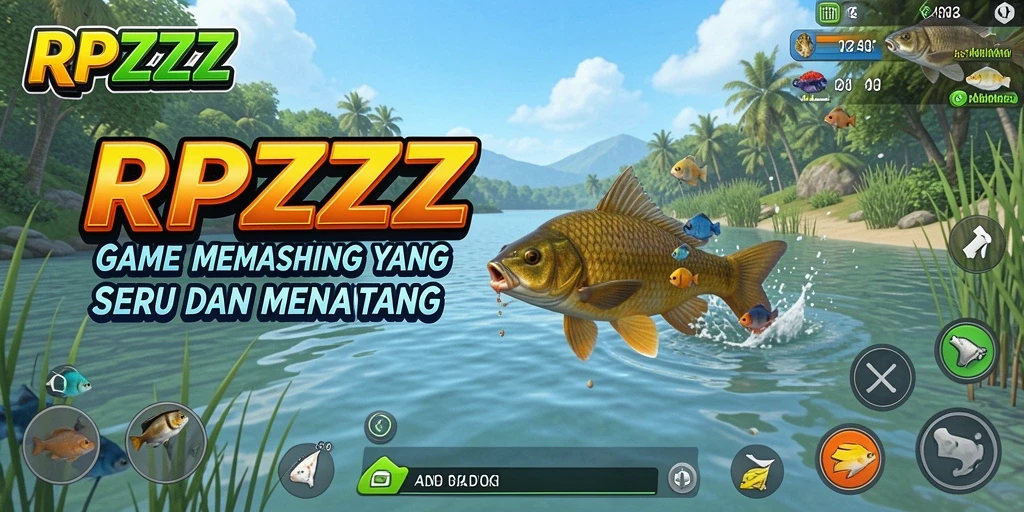 Tangkapan ikan yang berwarna-warni di dalam gameplay RPZZZ.