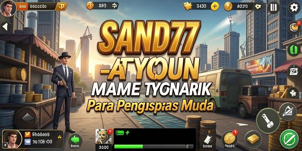 Screenshot dari gameplay SAND77 menampilkan aspek manajerial Tycoon.