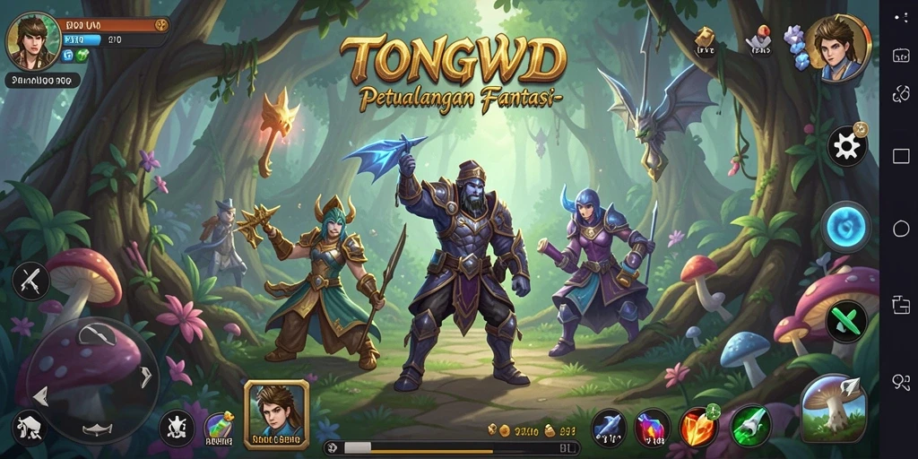 Tampilan gameplay TONGWD yang menarik dan penuh aksi dengan grafis menakjubkan.