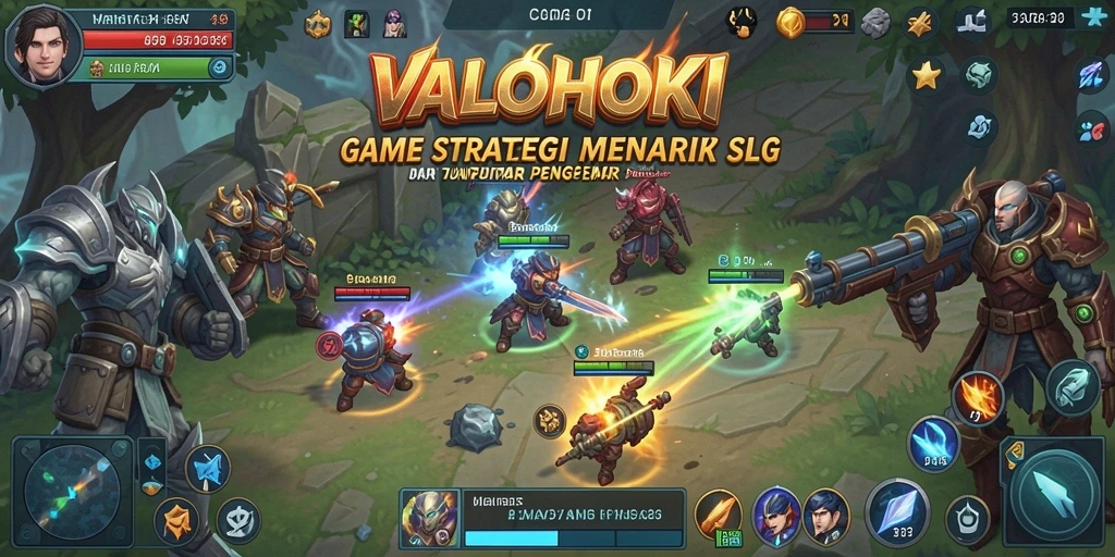 Tampilan menarik permainan VALOHOKI dengan aksi SLG seru.